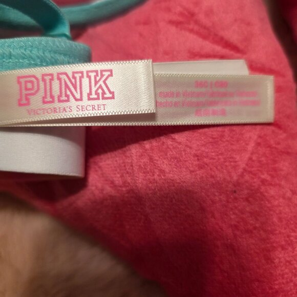 PINK Victoria's Secret Wear Everywhere Super Push Up Bra Teal 36C - NWOT - Picture 4 of 5